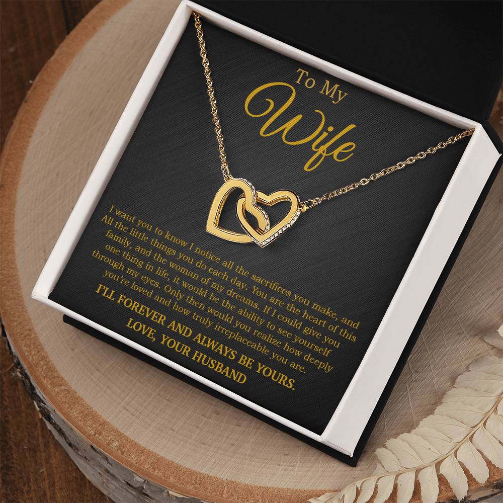 To My Wife Necklace, Mother's Day Gift from Husband, Wife Birthday Gift 29_5_Gold