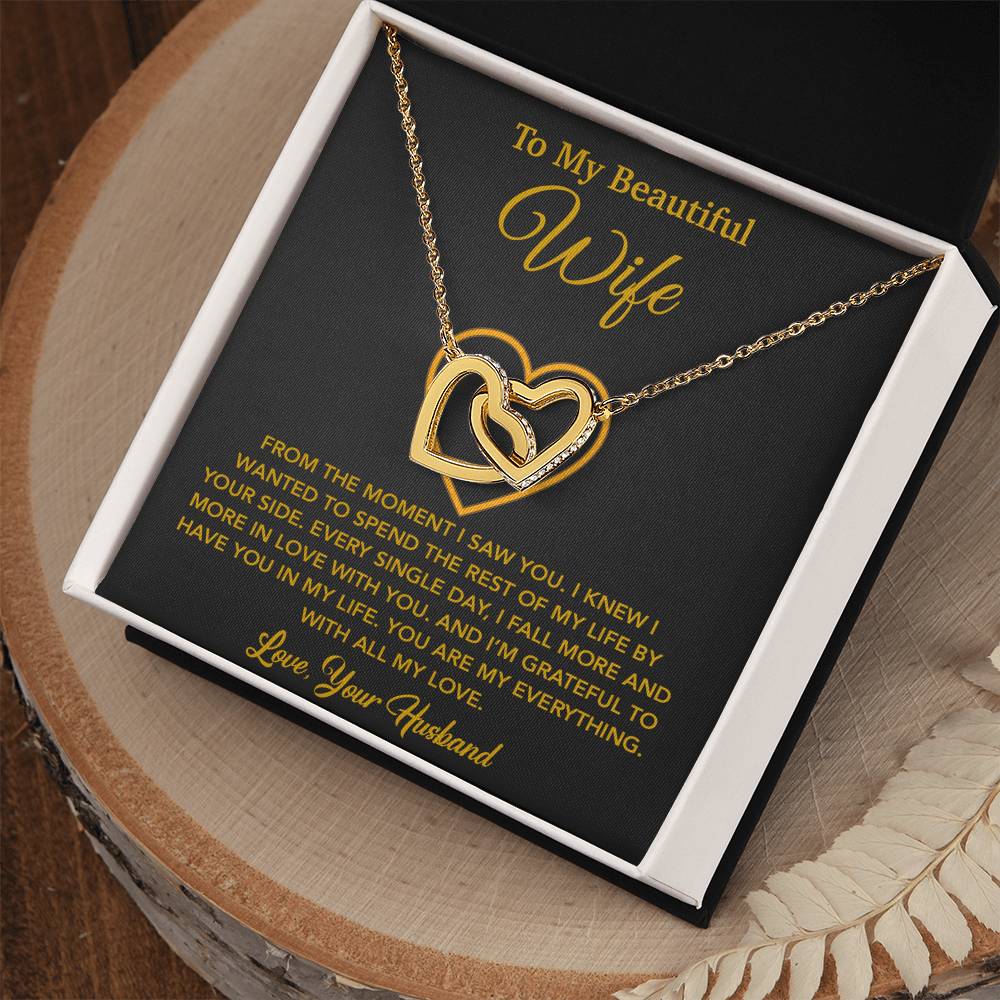 To My Wife Necklace, Gift For Wife, Anniversary Gift For Wife, Necklace For Wife 27_5_Gold