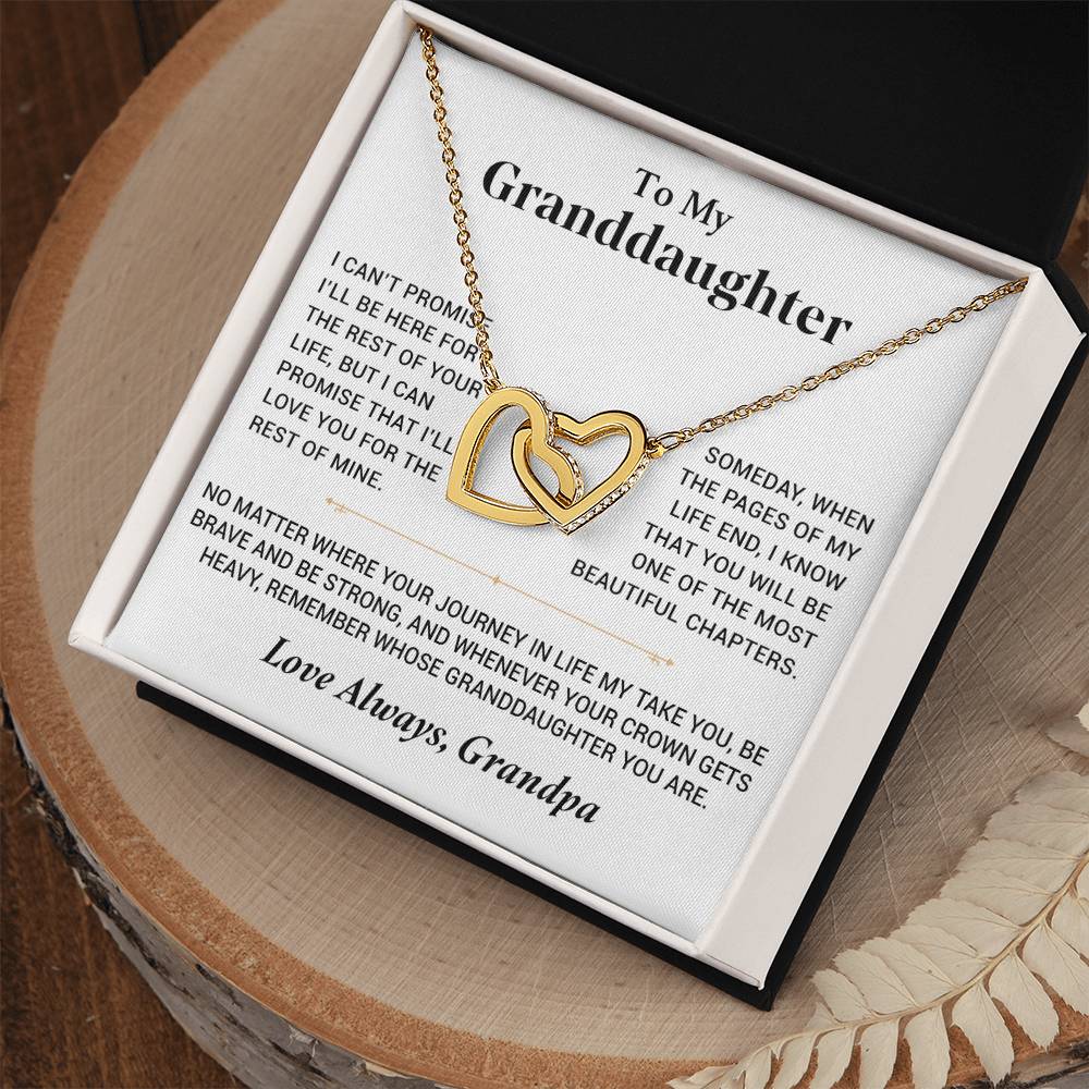 To My Granddaughter Necklace, Granddaughter Necklace Gift from Grandfather