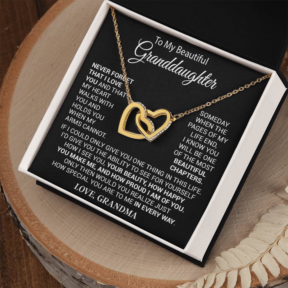 To My Granddaughter Necklace, Gift For Your Granddaughter, Christmas,Anniversary