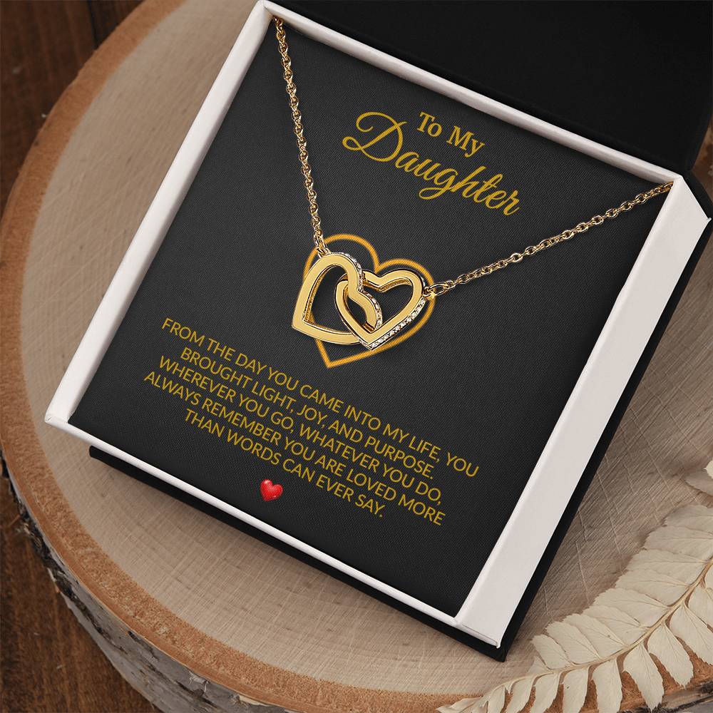 To My Daughter Necklace, Gift for Daughter from Dad, Father Daughter Necklace 15_8_Gold