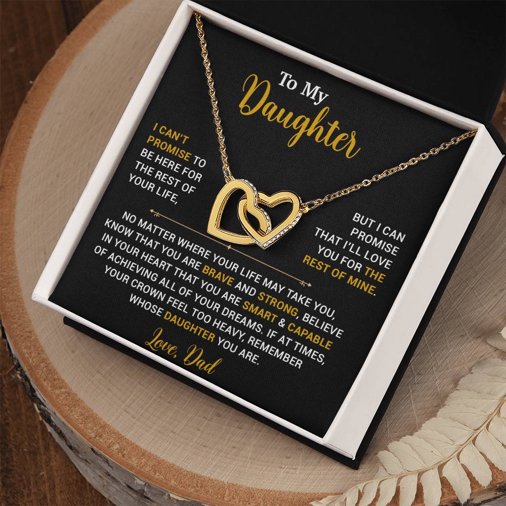 To My Daughter Necklace, Gift for Daughter from Dad, Father Daughter Necklace 17_4_Gold