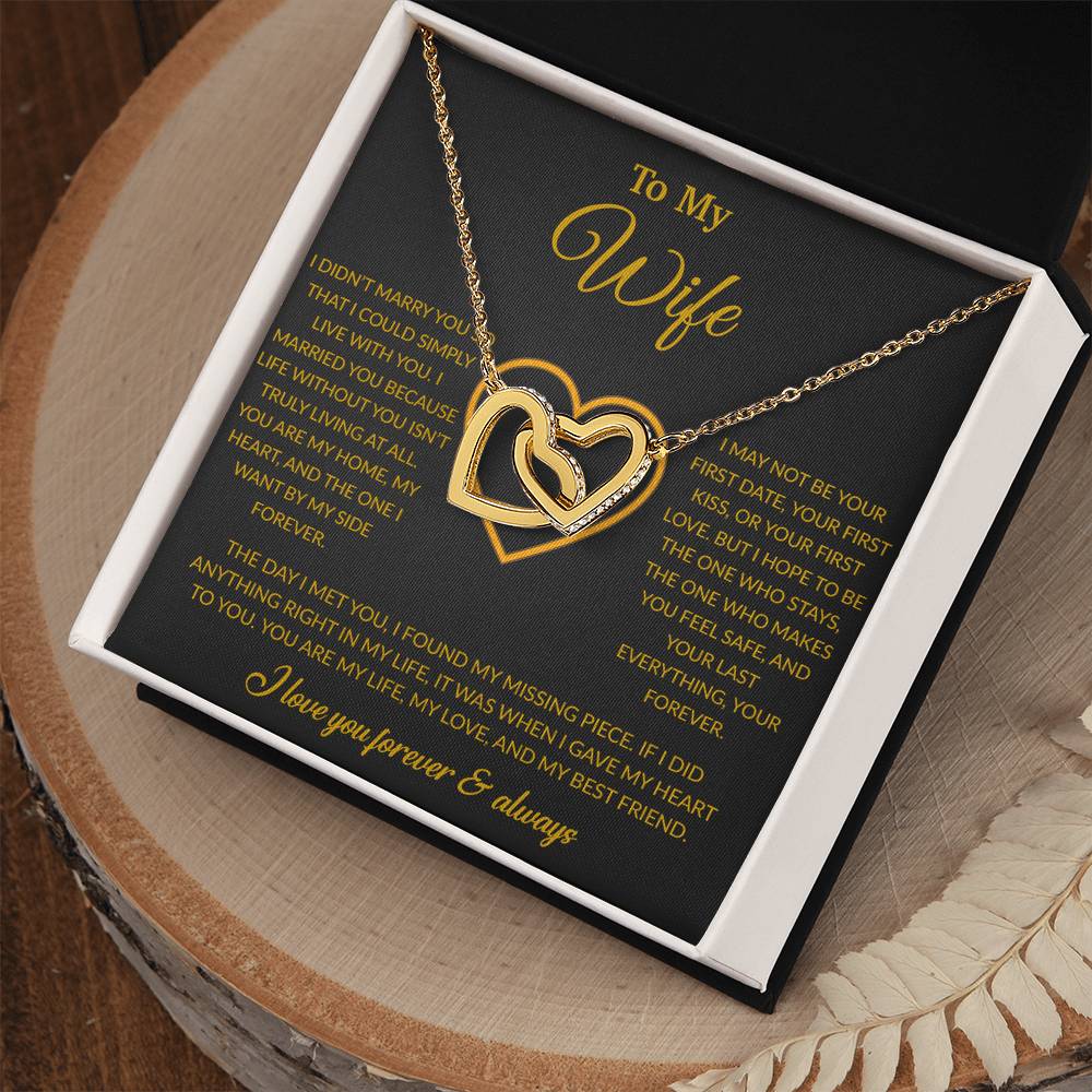 To My Wife Necklace, Gift For Wife, Anniversary Gift For Wife, Necklace For Wife 24_2_Gold