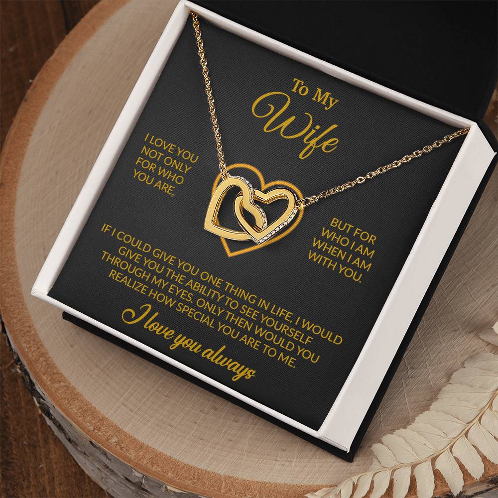 To My Wife Necklace, Gift For Wife, Anniversary Gift For Wife, Necklace For Wife 10_6_Gold