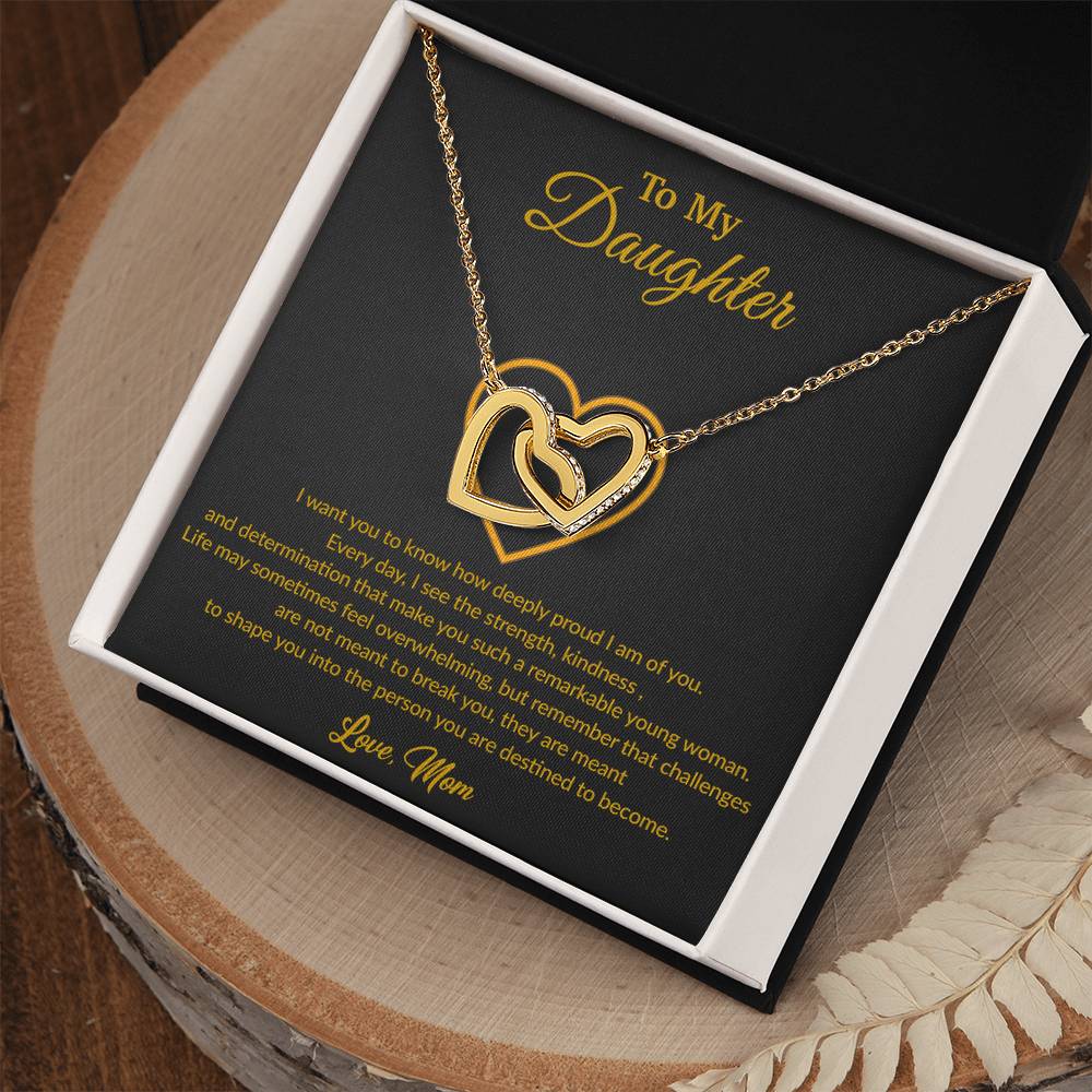 To My Daughter Necklace, Gift for Daughter from Dad, Father Daughter Necklace 10_8_Gold