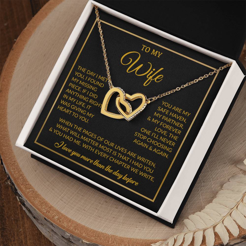 To My Wife Necklace, Gift For Wife, Anniversary Gift For Wife, Necklace For Wife 26_7_Gold
