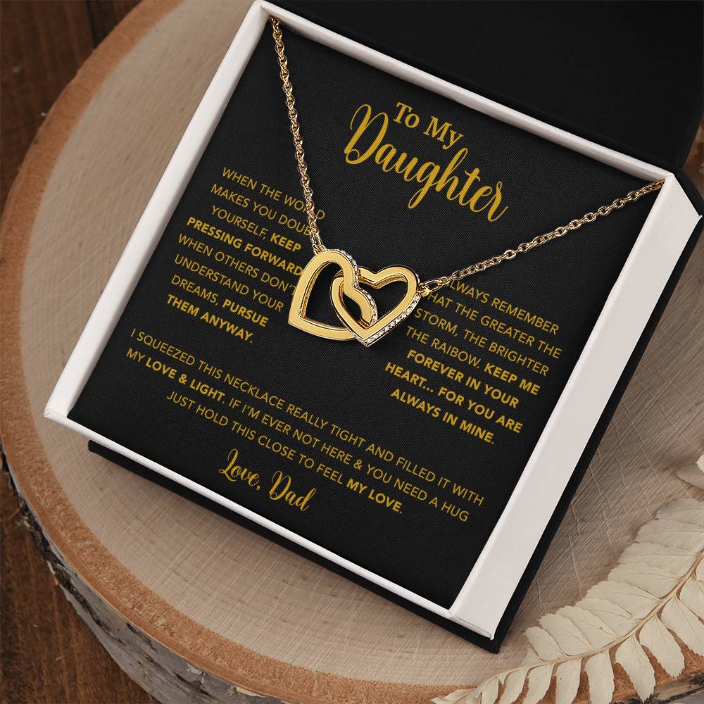 To My Daughter Necklace Gift for Daughter from Dad,Daughter Father Necklace 5_5_Gold