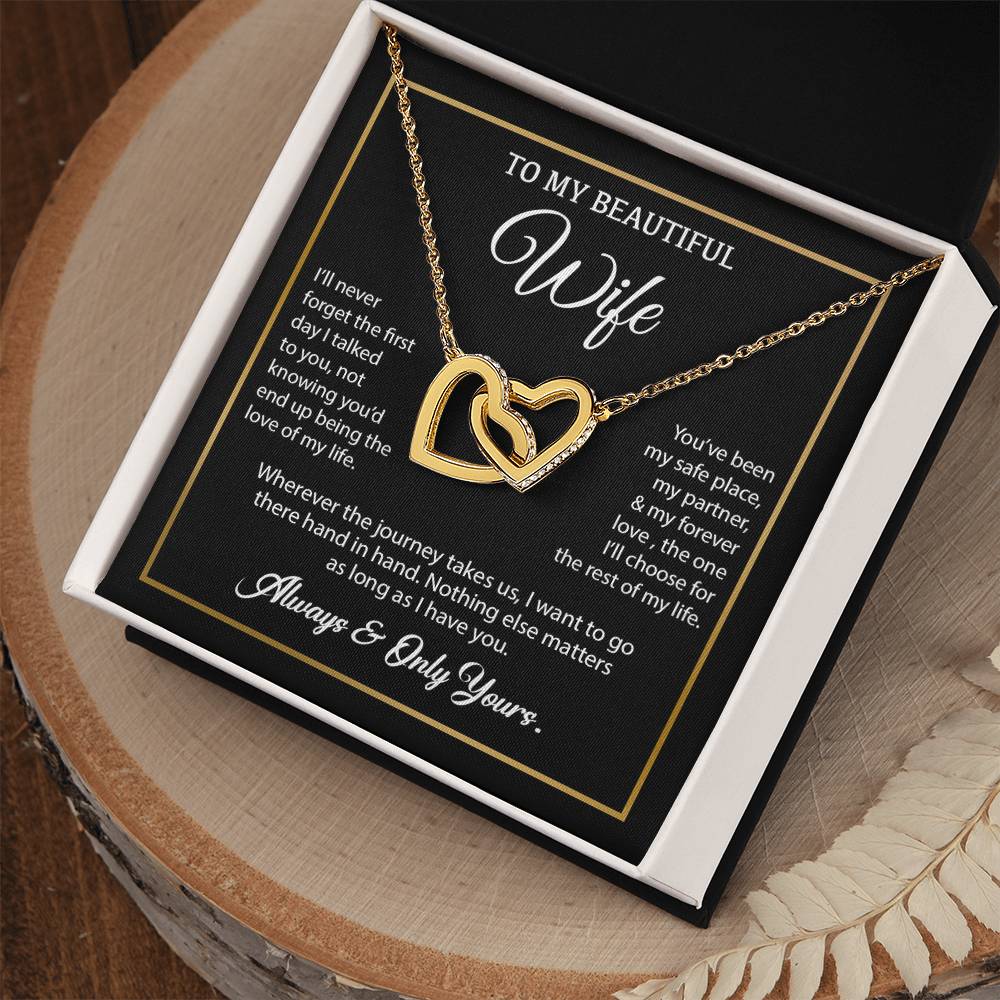 To My Wife Necklace, Gift For Wife, Anniversary Gift For Wife, Necklace For Wife 24_7_Black