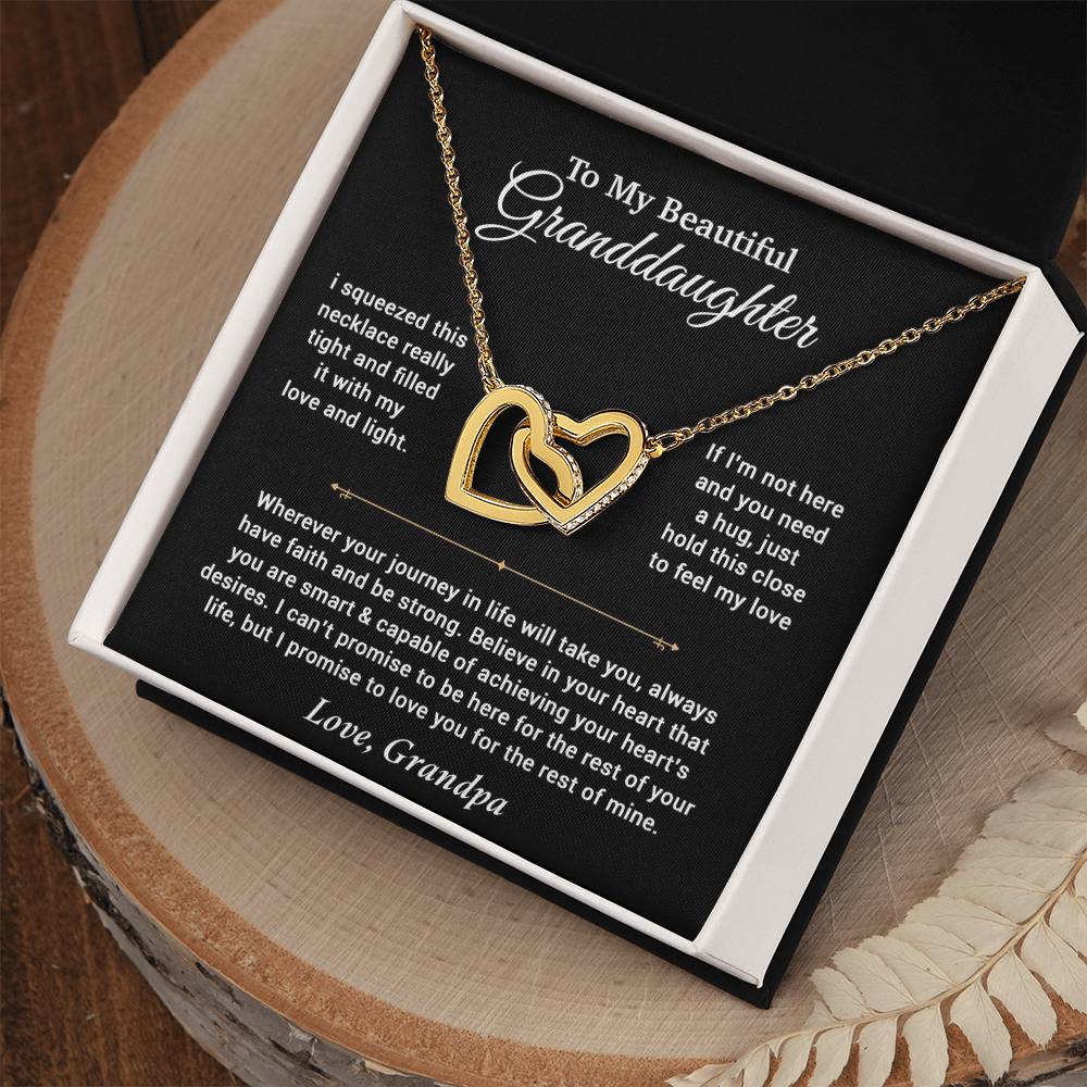 To My Granddaughter Necklace, Birthday Gift For Granddaughter, Birthday Gifts 11_6_Black