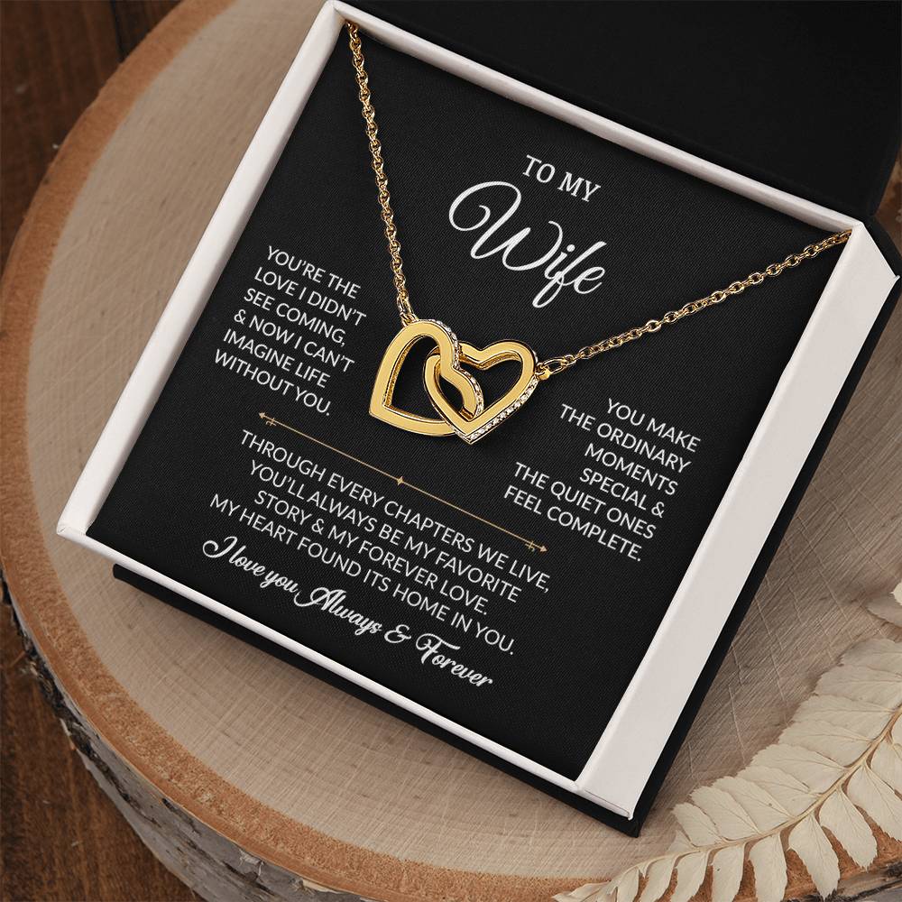 To My Wife Necklace, Gift For Wife, Anniversary Gift For Wife, Necklace For Wife 10_8_Black