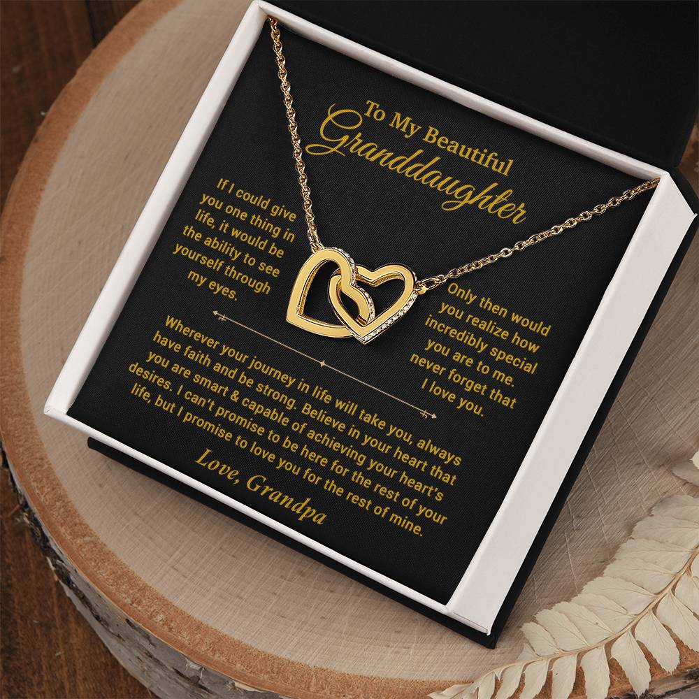 To My Granddaughter Necklace, Birthday Gift For Granddaughter, Birthday Gifts 10_6_Gold