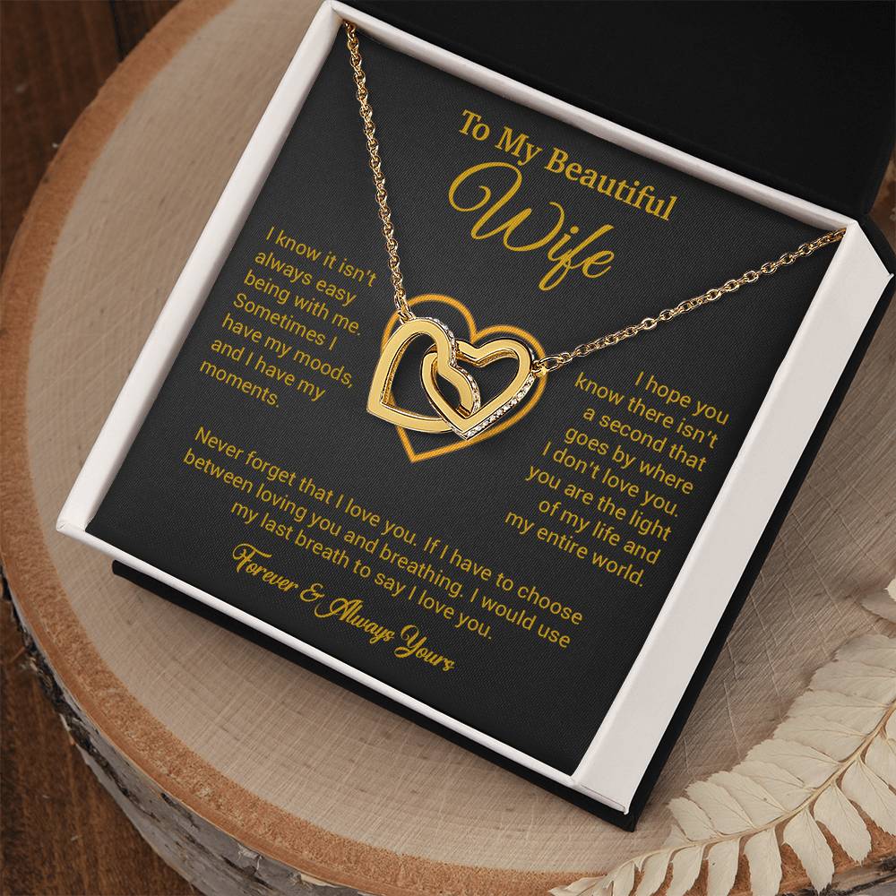 To My Wife Necklace, Gift For Wife, Anniversary Gift For Wife, Necklace For Wife 25_5_Gold