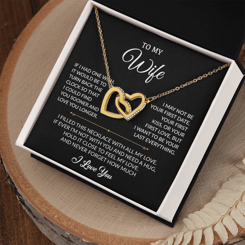 To My Wife Necklace, Gift For Wife, Anniversary Gift For Wife, Necklace For Wife 2_8_Black