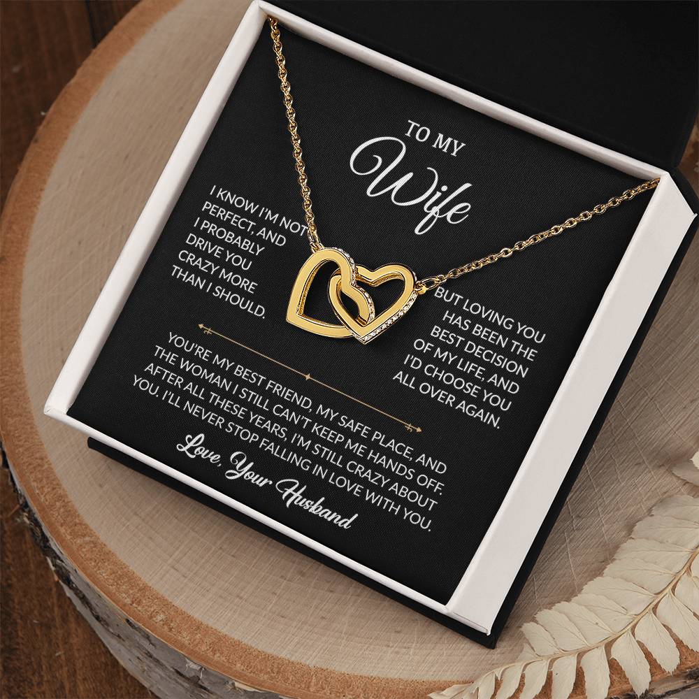 To My Wife Necklace, Gift For Wife, Anniversary Gift For Wife, Necklace For Wife 3_9_Black