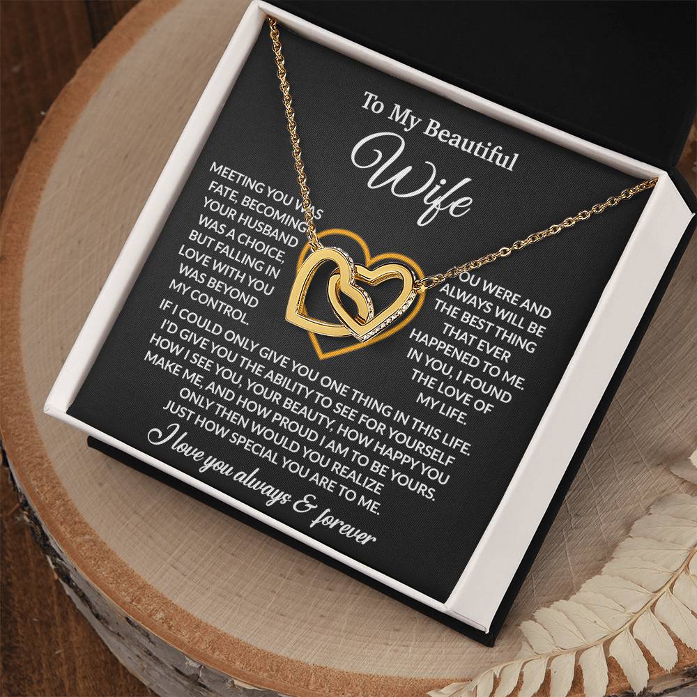 To My Wife Necklace, Wife Gift from Husband, Christmas Gift 27_11_Black