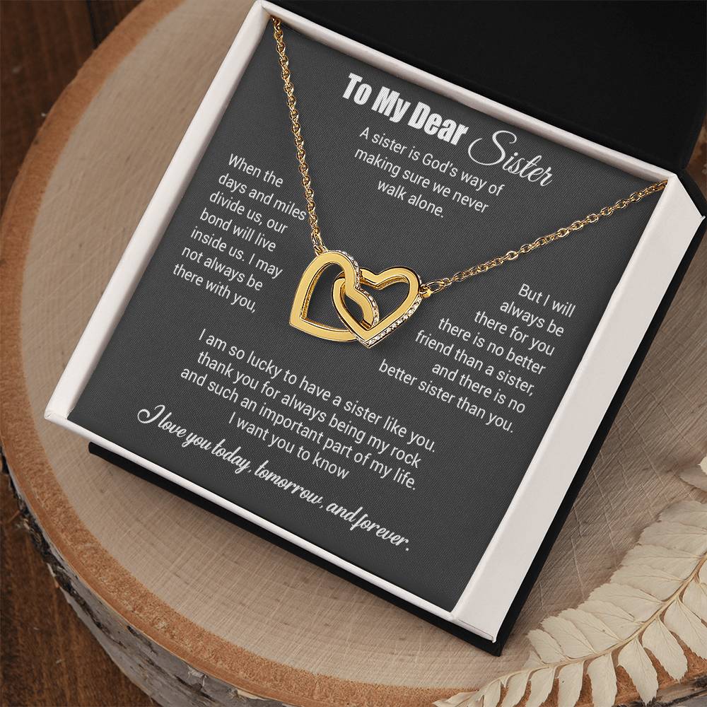 To My Sister Necklace, Brother to Sister, Birthday gift For Sister from Brother 3_4_Gray