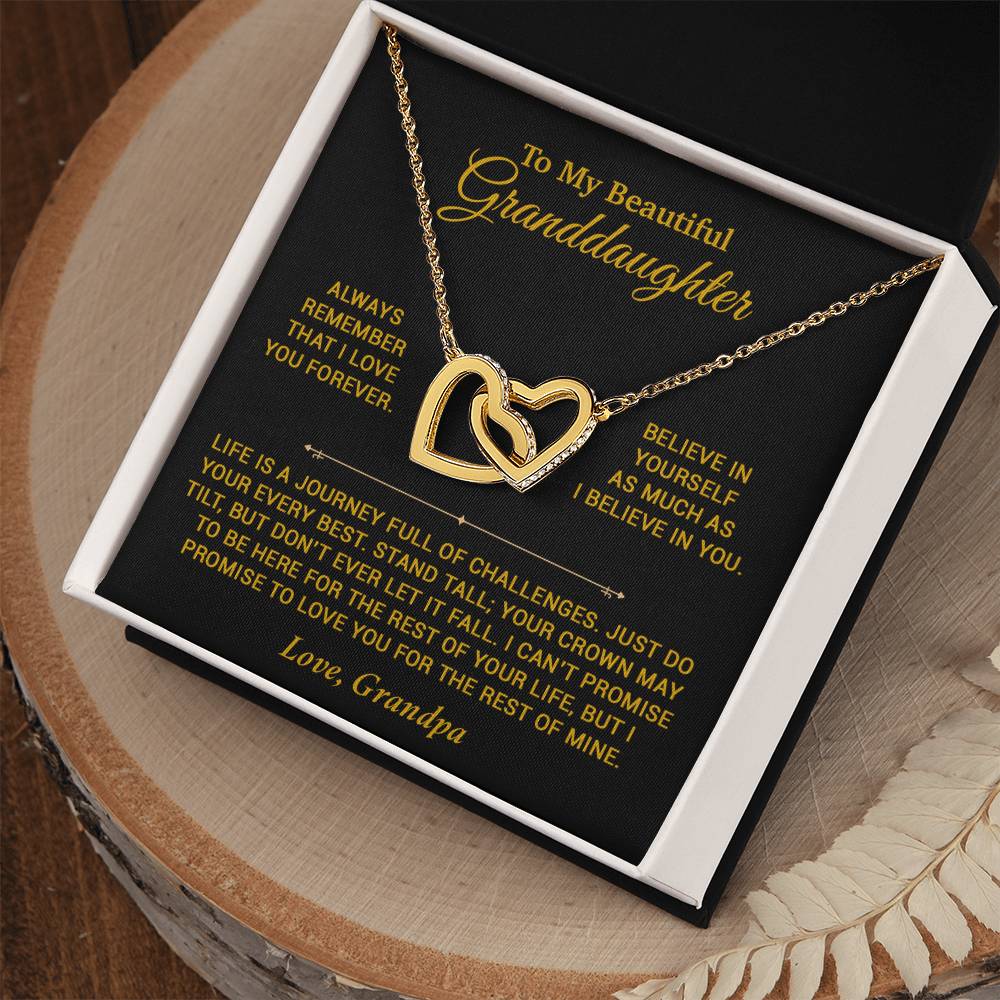 To My Granddaughter Necklace, Birthday Gift For Granddaughter, Birthday Gifts 7_6_Gold