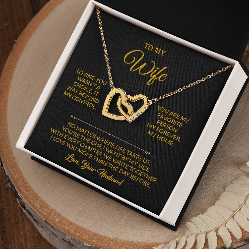 To My Wife Necklace, Gift For Wife, Anniversary Gift For Wife, Necklace For Wife 26_8_Gold