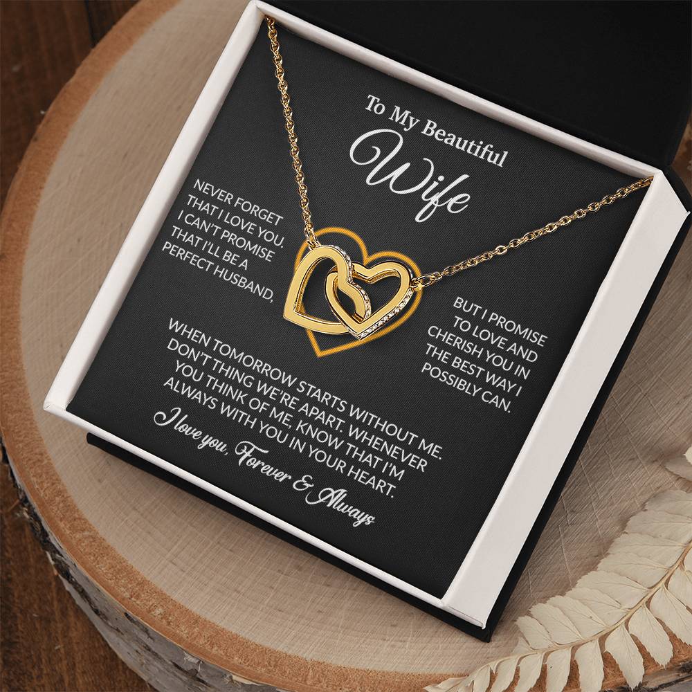 To My Wife Necklace, Gift For Wife, Anniversary Gift For Wife, Necklace For Wife 14_6_Black