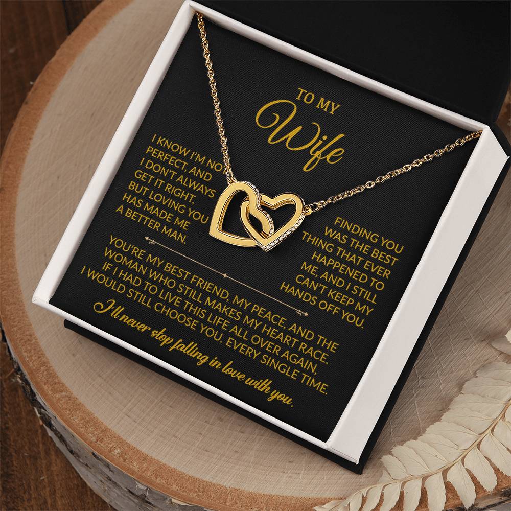 To My Wife Necklace, Gift For Wife, Anniversary Gift For Wife, Necklace For Wife 4_9_Gold