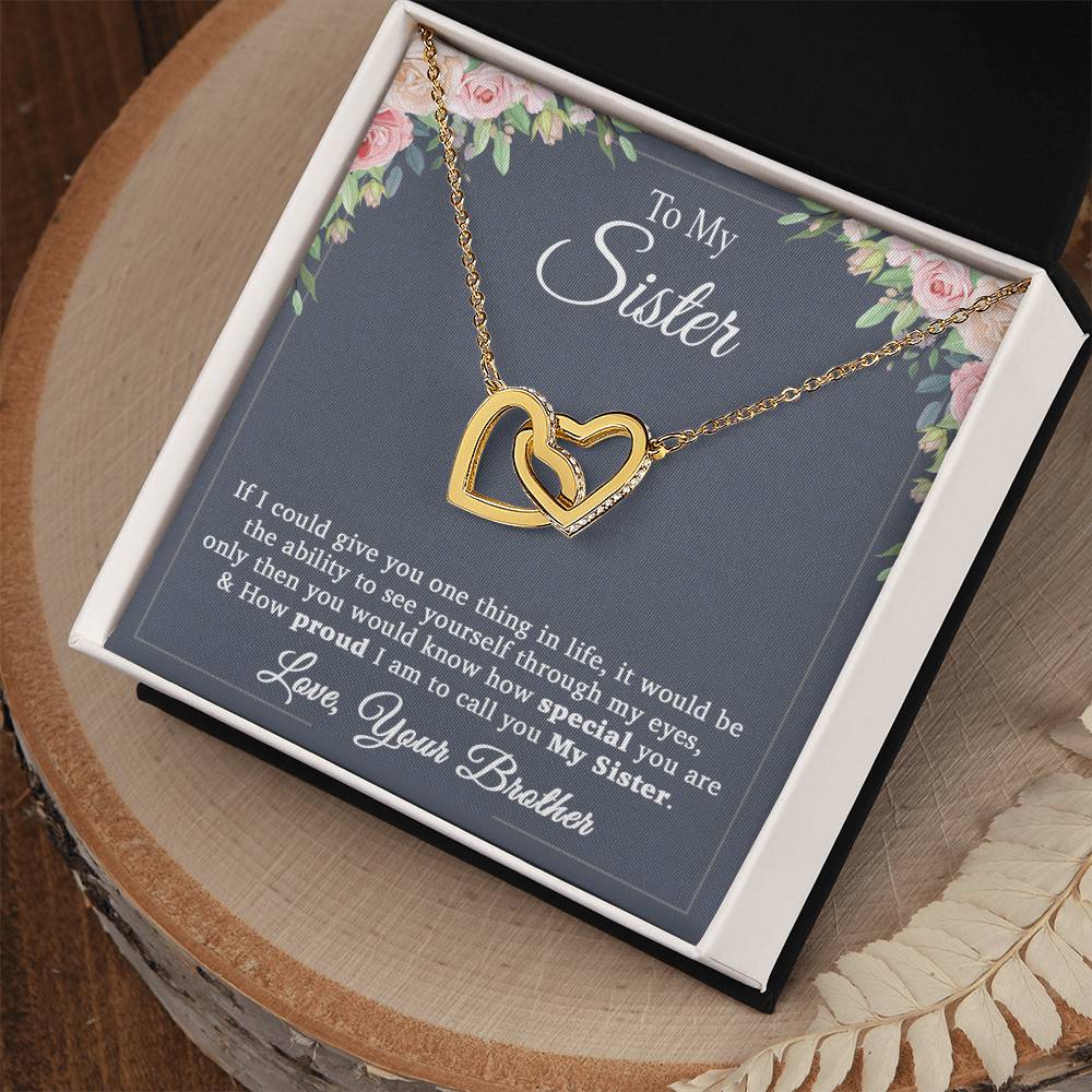 To My Sister Necklace, Brother to Sister, Birthday gift For Sister from Brother