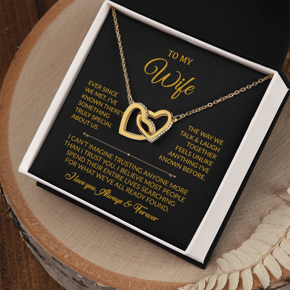 To My Wife Necklace, Gift For Wife, Anniversary Gift For Wife, Necklace For Wife 11_8_Gold