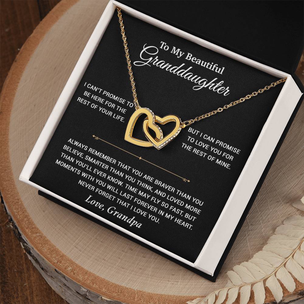 To My Granddaughter Necklace, Birthday Gift For Granddaughter, Birthday Gifts 21_7_Black