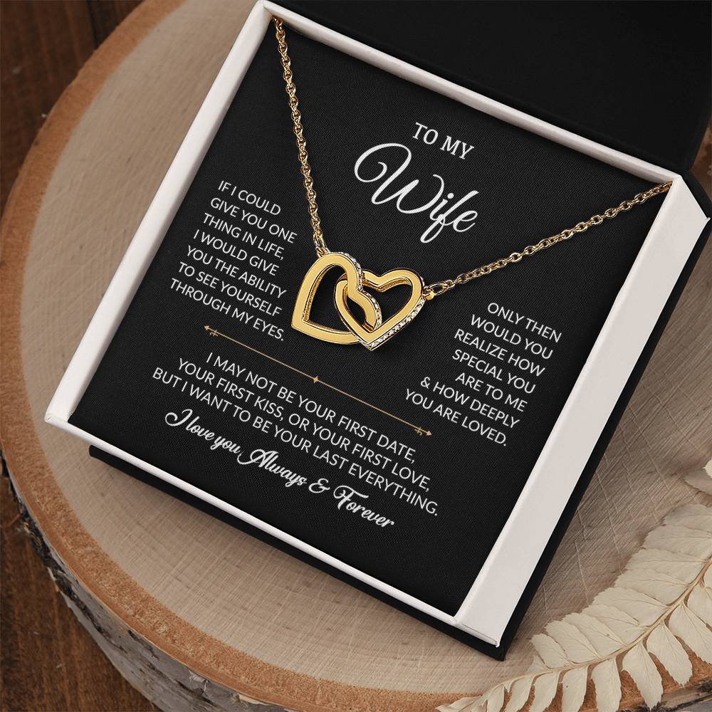 To My Wife Necklace, Gift For Wife, Anniversary Gift For Wife, Necklace For Wife 30_7_Black