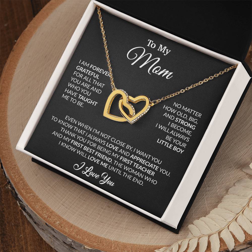 To My Mom Necklace, Gift For Mom From Daughter, Mother's Day Gifts 3_4_Black