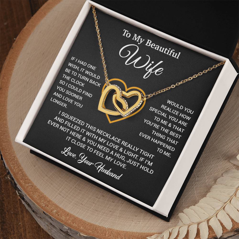 To My Wife Necklace, Gift For Wife, Anniversary Gift For Wife, Necklace For Wife 28_5_Black