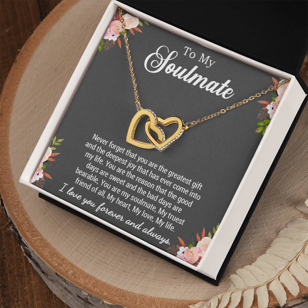 To My Soulmate Necklace, Valentine Gifts For Her, Gift For Girlfriend Wife