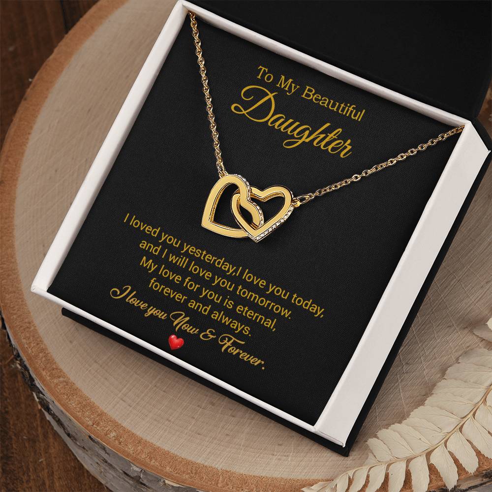 To My Daughter Necklace, Gift For Daughter From Dad, Daughter Father Necklace 30_7_Gold