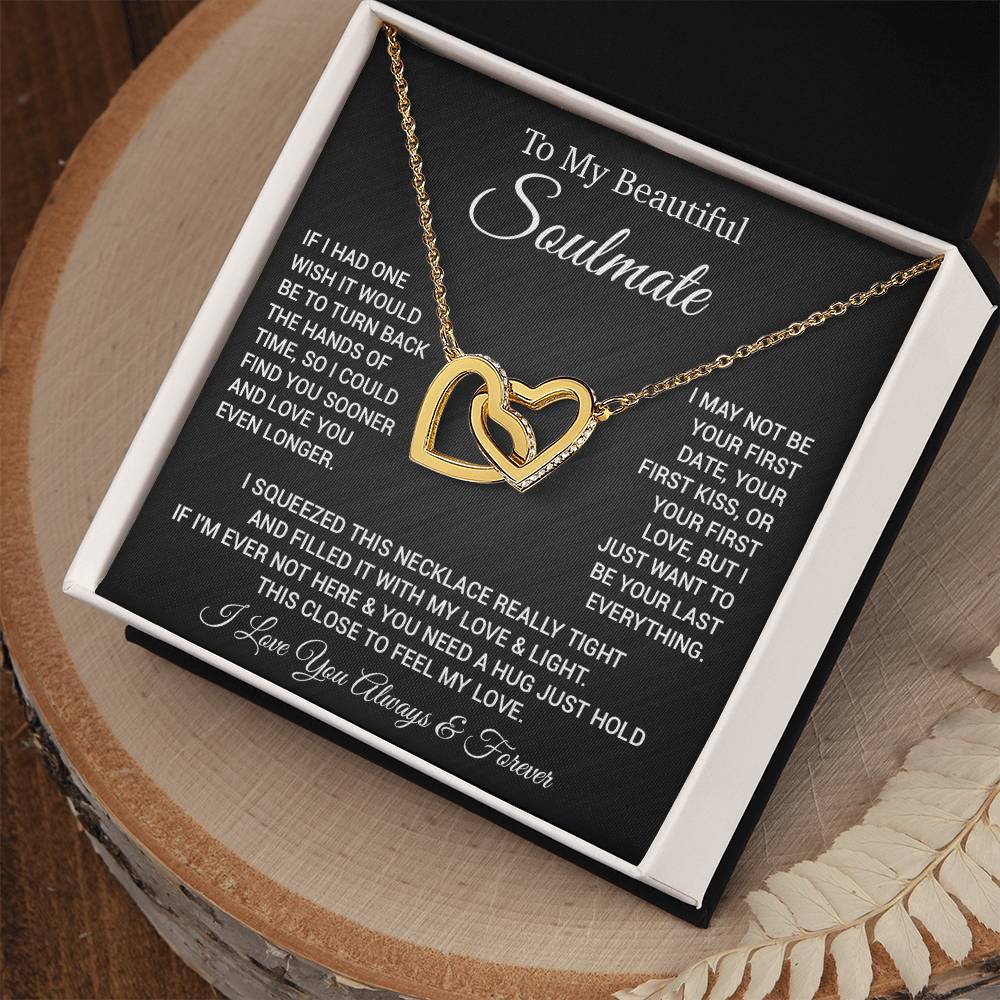 To My Soulmate Necklace, Gift For Soulmate, Anniversary Gift, Christmas Gift 24_2_Black