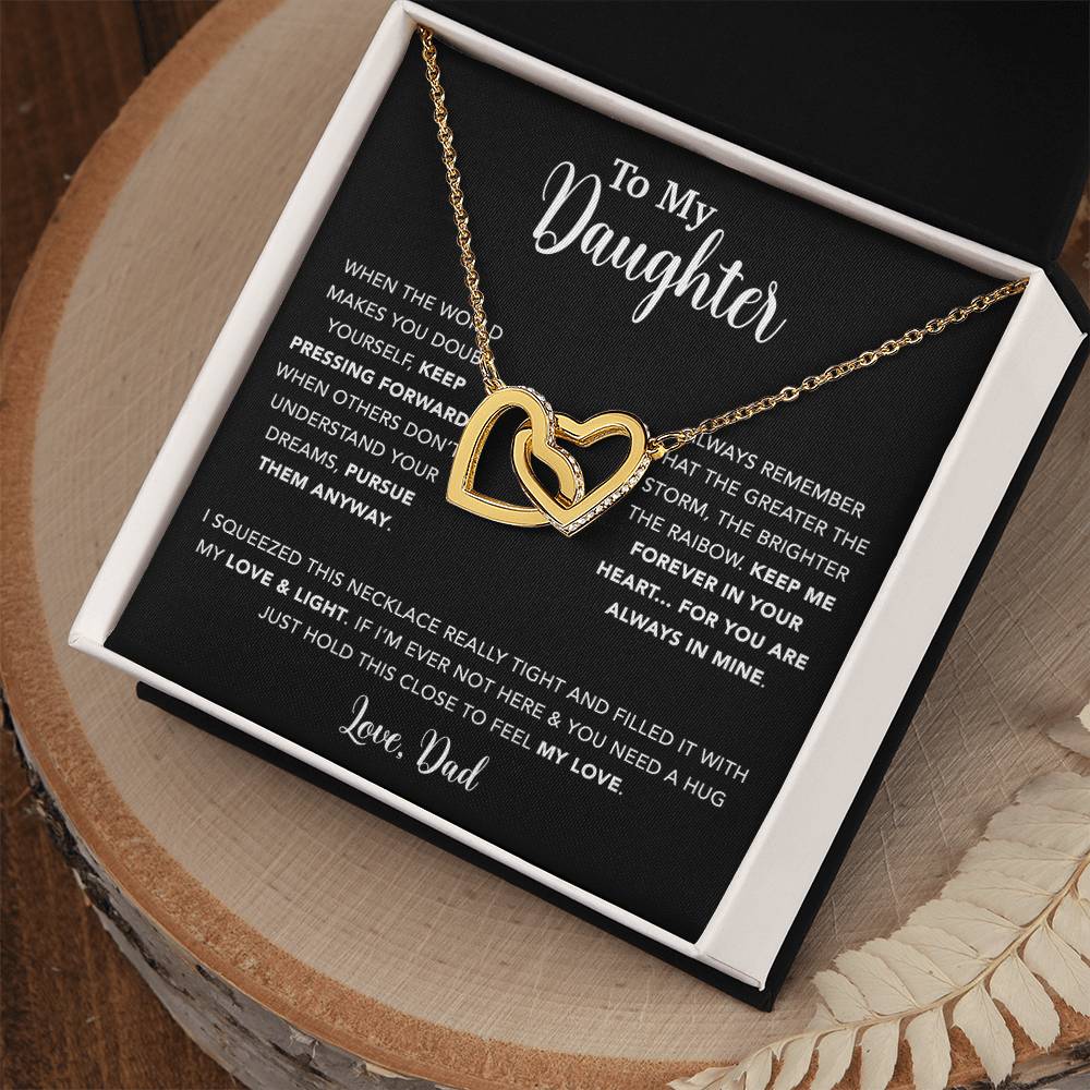 To My Daughter Necklace Gift for Daughter from Dad,Daughter Father Necklace 5_5_Black