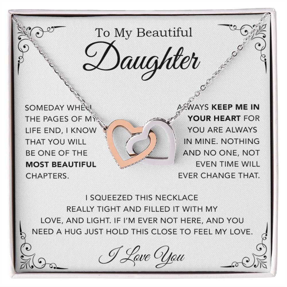 To My Daughter Necklace, Gift from Mother Father Daughter, Christmas Gift