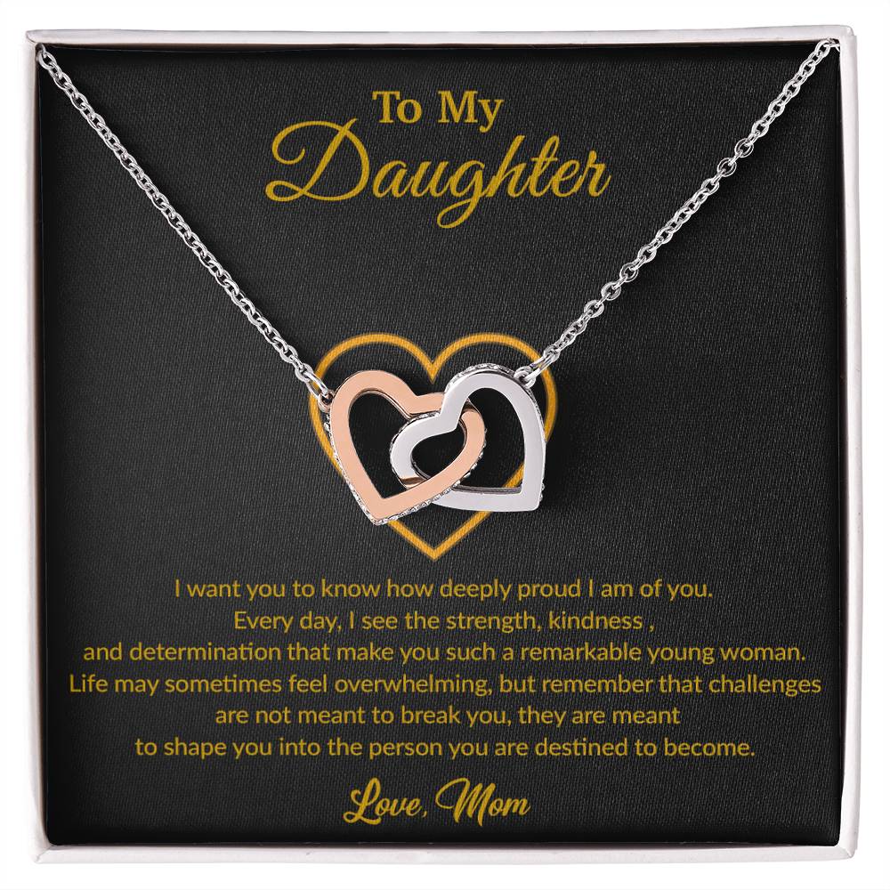 To My Daughter Necklace, Gift for Daughter from Dad, Father Daughter Necklace 10_8_Gold