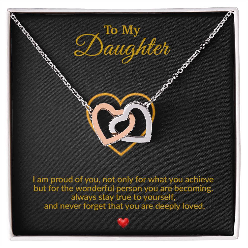 To My Daughter Necklace, Gift for Daughter from Dad, Father Daughter Necklace 12_8_Gold