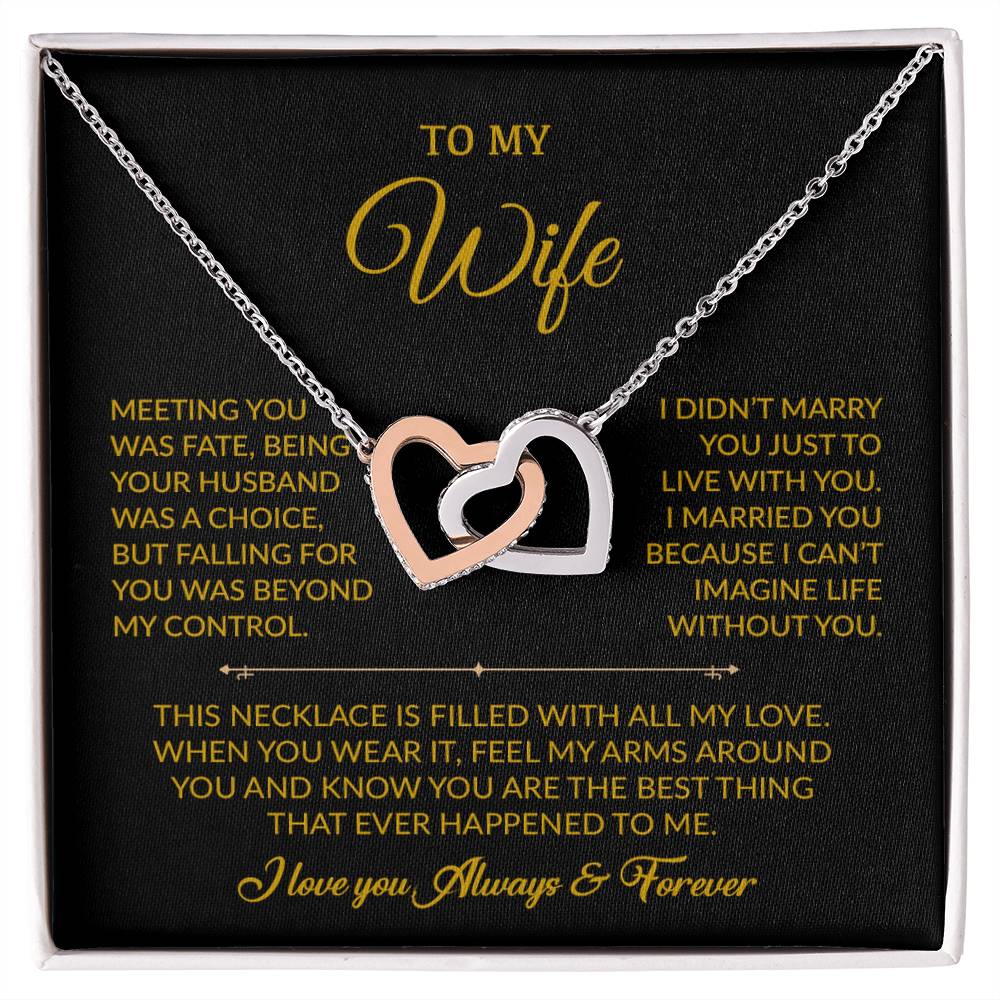 To My Wife Necklace, Gift For Wife, Anniversary Gift For Wife, Necklace For Wife 16_8_Gold