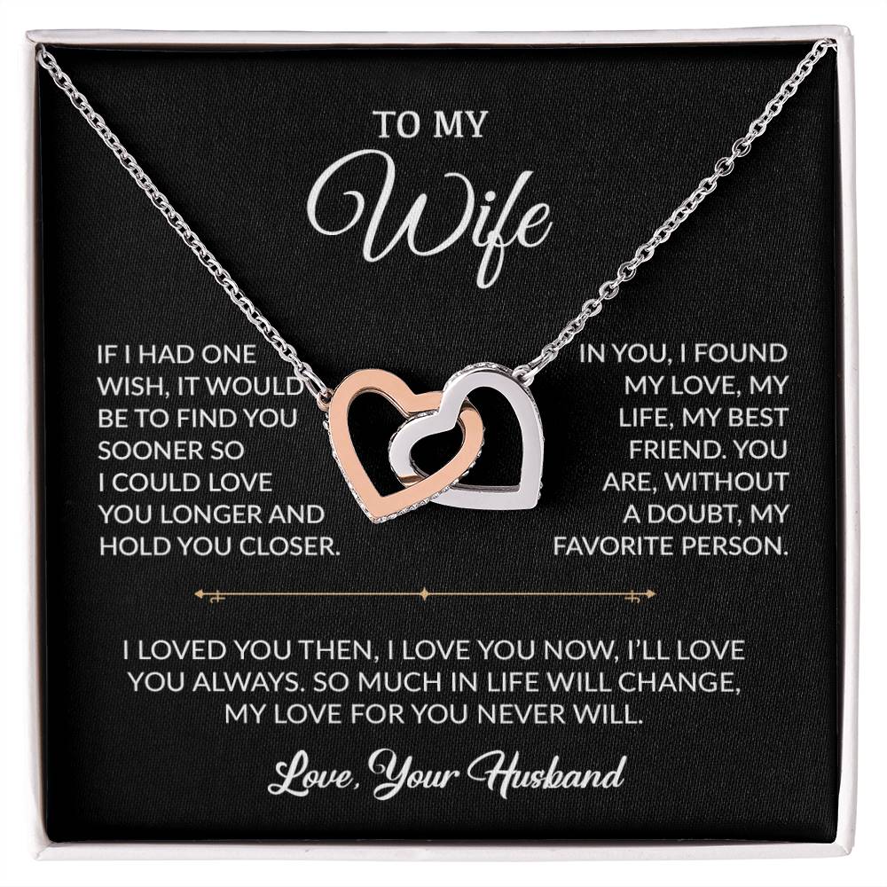 To My Wife Necklace, Gift For Wife, Anniversary Gift For Wife, Necklace For Wife 12_9_Black