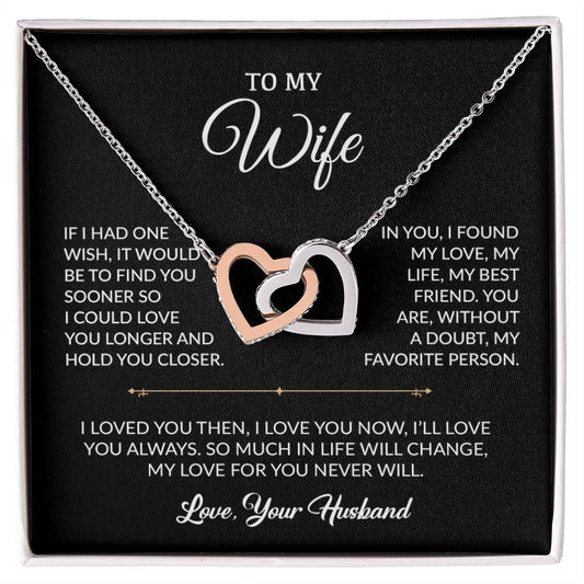 To My Wife Necklace, Gift For Wife, Anniversary Gift For Wife, Necklace For Wife 12_9_Black