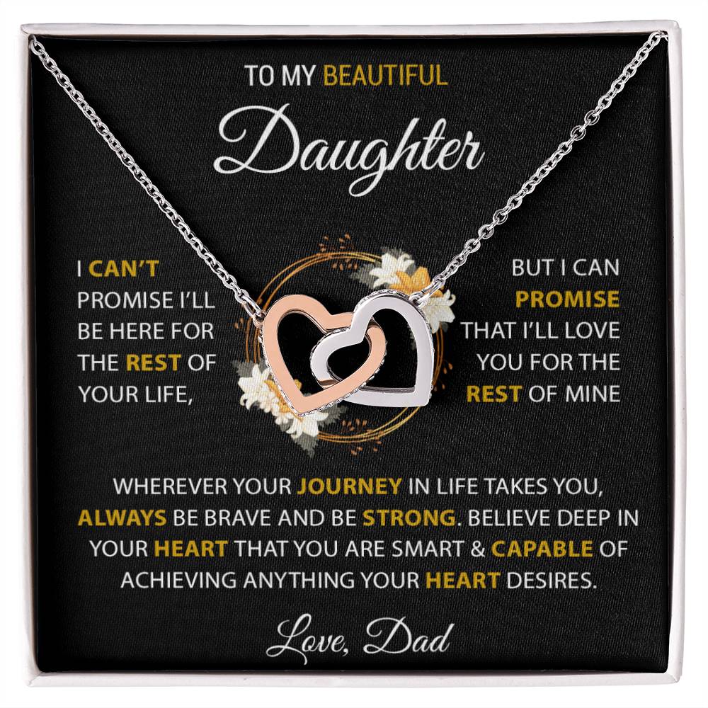 To My Daughter Necklace, Daughter Father Necklace, Daughter Gift From Dad99