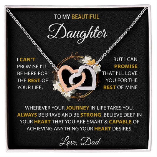 To My Daughter Necklace, Daughter Father Necklace, Daughter Gift From Dad99