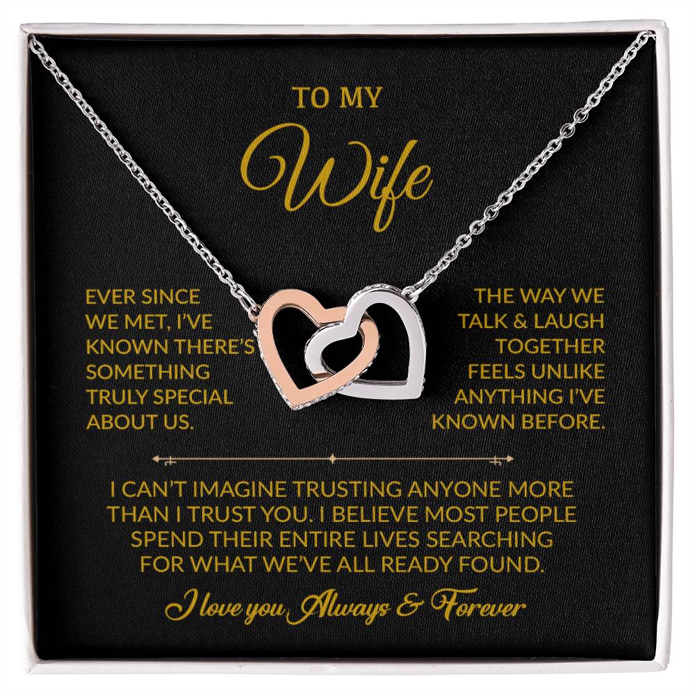 To My Wife Necklace, Gift For Wife, Anniversary Gift For Wife, Necklace For Wife 11_8_Gold