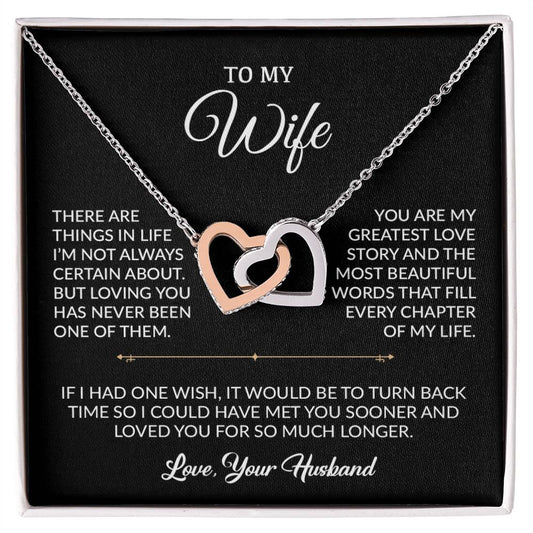 To My Wife Necklace, Gift For Wife, Anniversary Gift For Wife, Necklace For Wife 7_9_Black