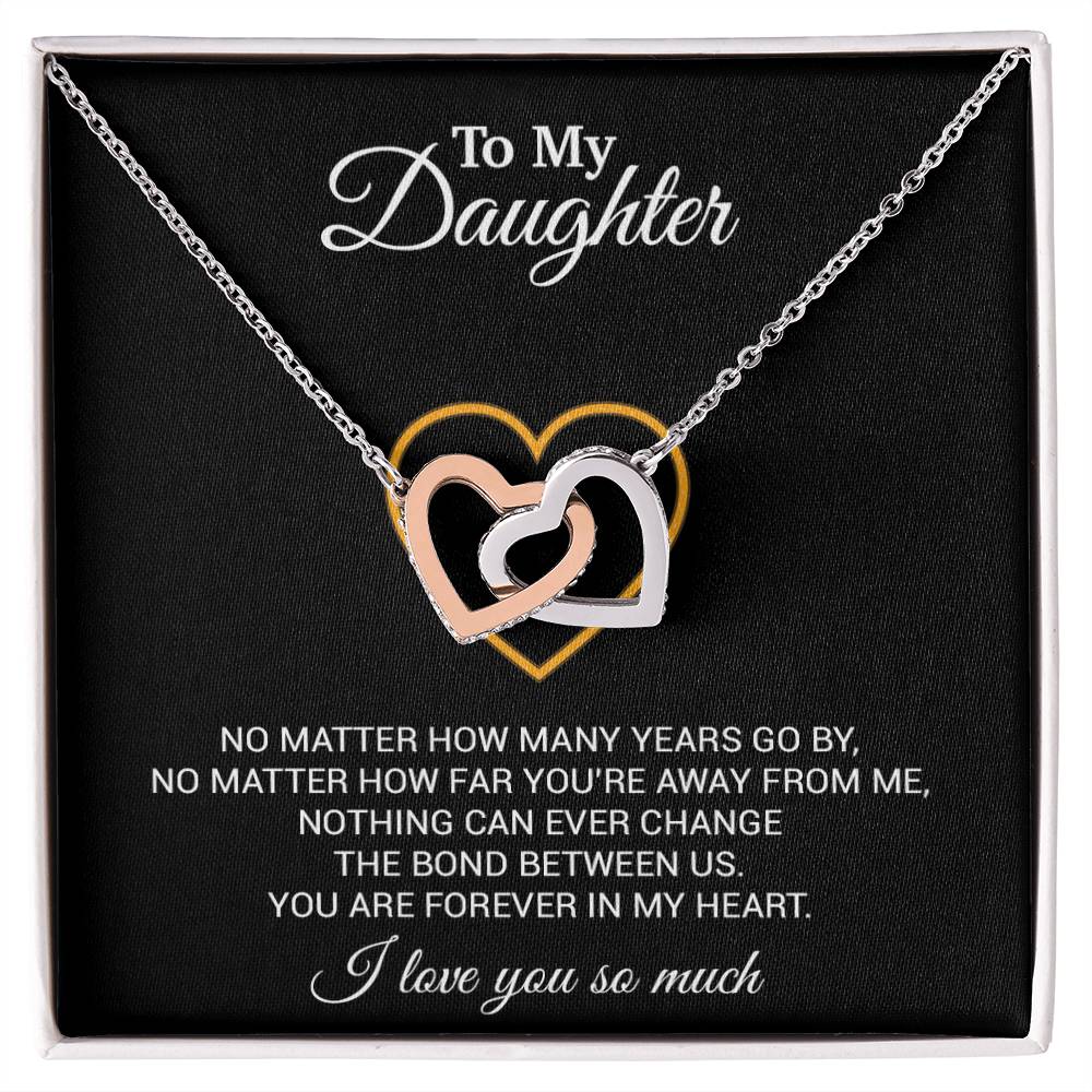 To My Daughter Necklace, Gift For Daughter From Dad, Daughter Father Necklace 12_7_Black
