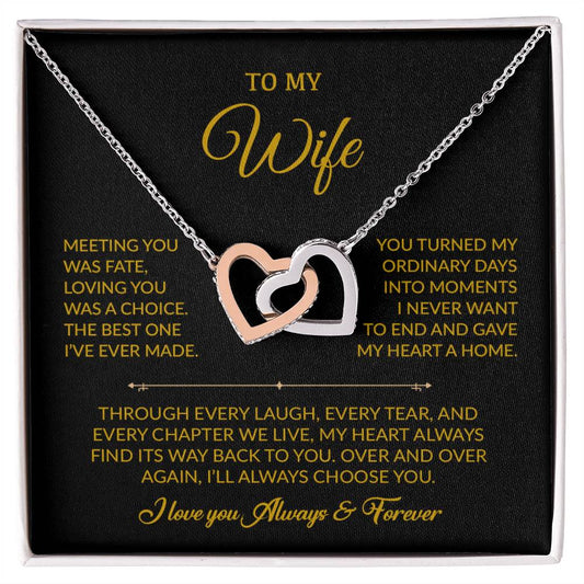 To My Wife Necklace, Gift For Wife, Anniversary Gift For Wife, Necklace For Wife 1_8_Gold