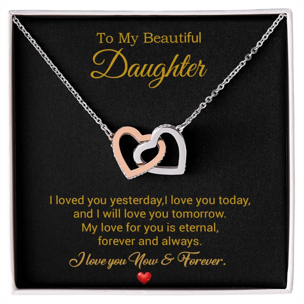 To My Daughter Necklace, Gift For Daughter From Dad, Daughter Father Necklace 30_7_Gold