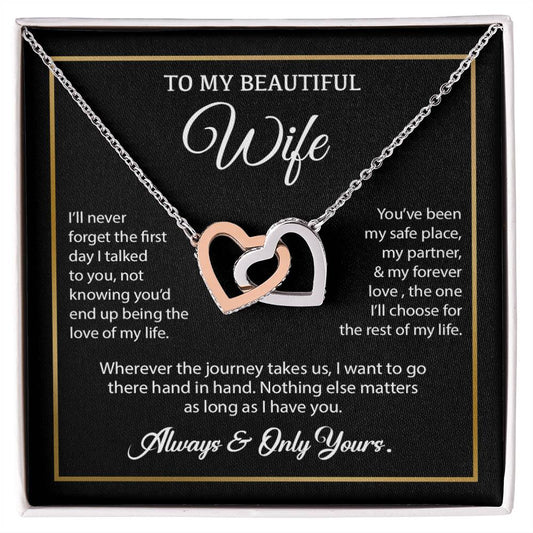 To My Wife Necklace, Gift For Wife, Anniversary Gift For Wife, Necklace For Wife 24_7_Black