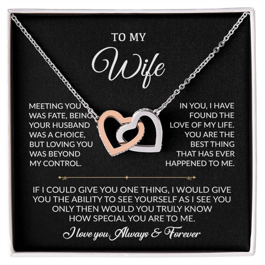 To My Wife Necklace, Gift For Wife, Anniversary Gift For Wife, Necklace For Wife 25_8_Black