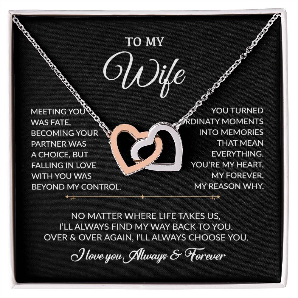 To My Wife Necklace, Gift For Wife, Anniversary Gift For Wife, Necklace For Wife 3_8_Black